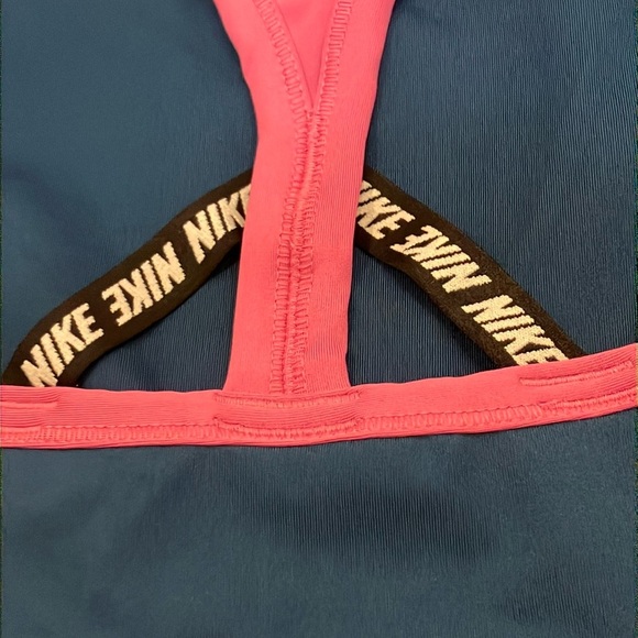 Nike Dri-fit athletic / Swim Top Blue and Pink with Racerback Design - Picture 3 of 15